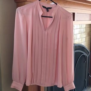 Blush pink silk looking shirt